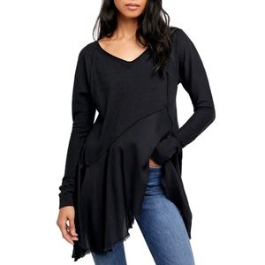 Free People Midnight Black Asymmetrical Tunic